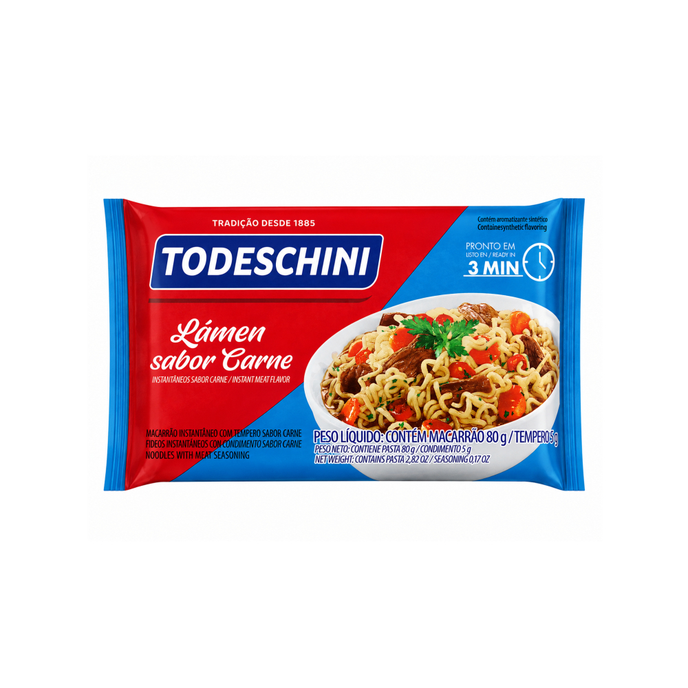 Fideos instantáneos sabor a carne Todeschini (85 g / 2. 99 oz)3