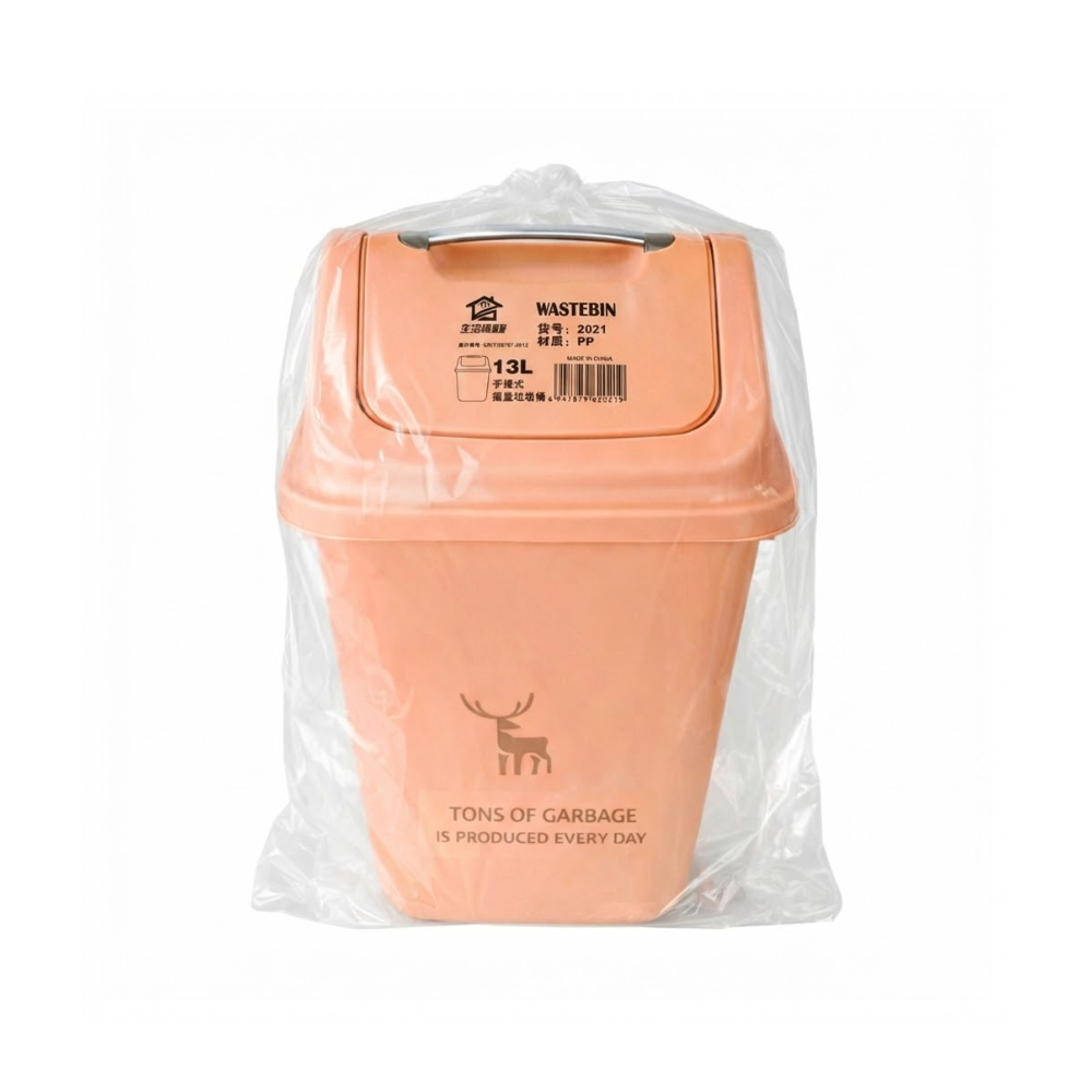 Cubo de basura portátil con tapa abatible Wastebin3