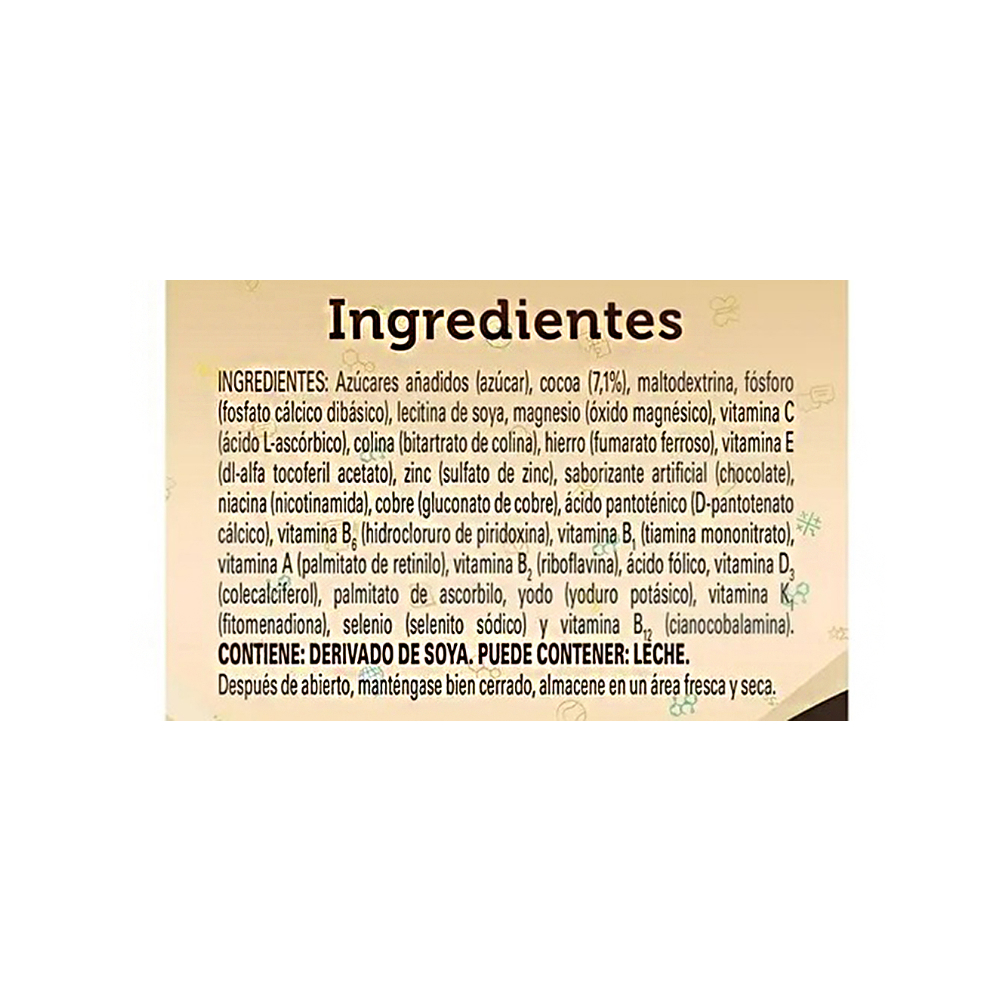 Alimento en polvo fortificado para preparar una bebida sabor a chocolate Cal-c-Tose (160 g / 5. 64 oz)1