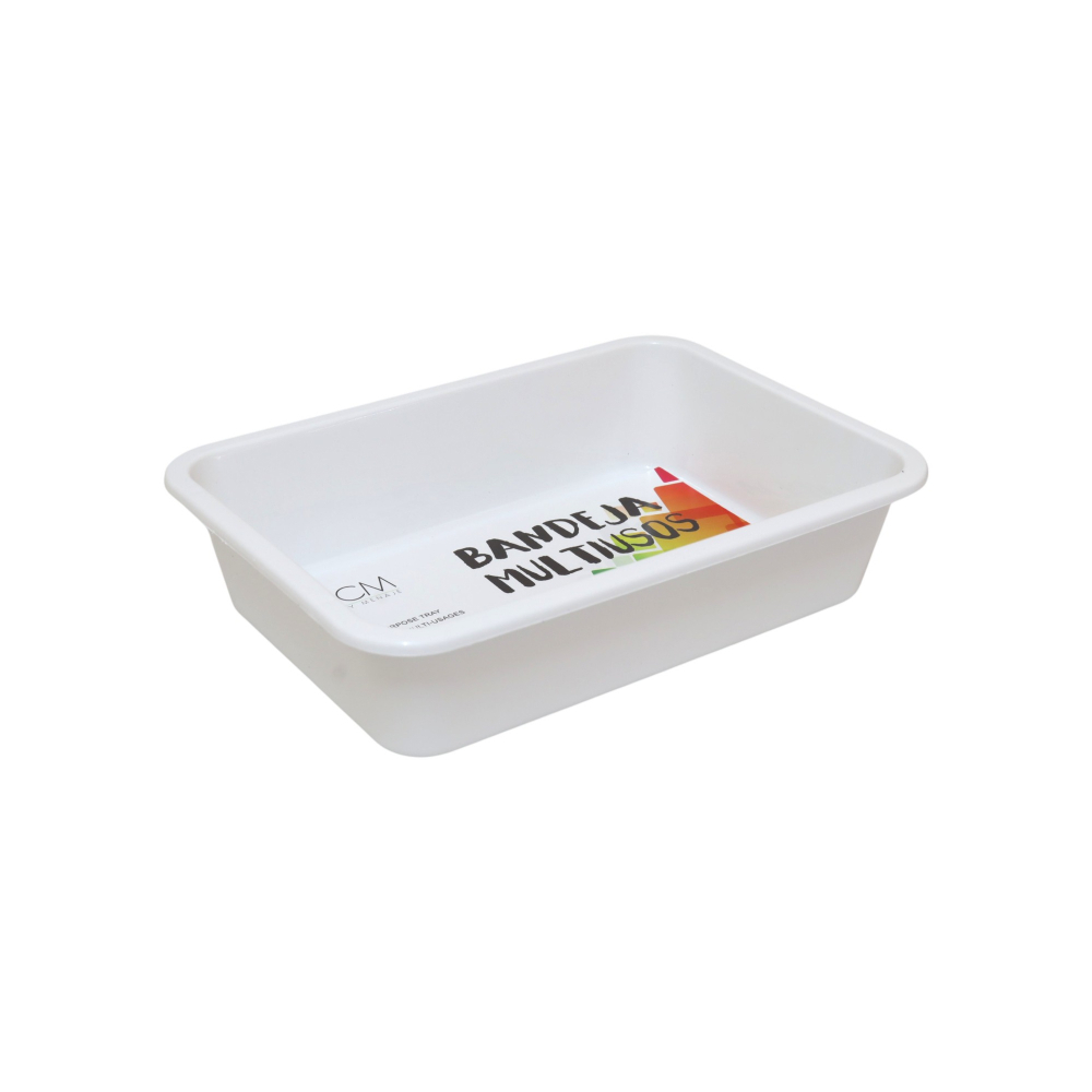 Bandeja de plástico color blanco de 30 cm Casa y Menaje3