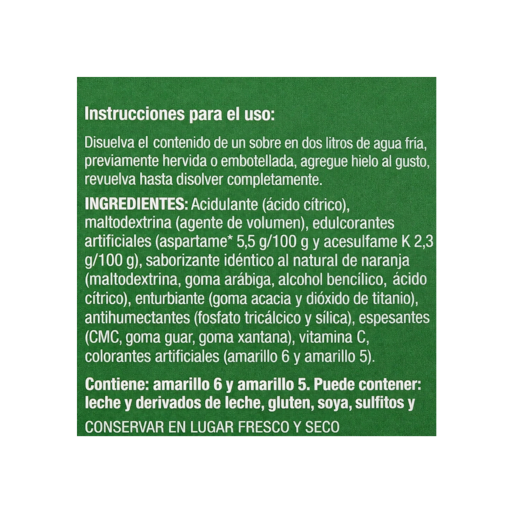 Refresco instantáneo sabor naranja Zuko (13 g)2