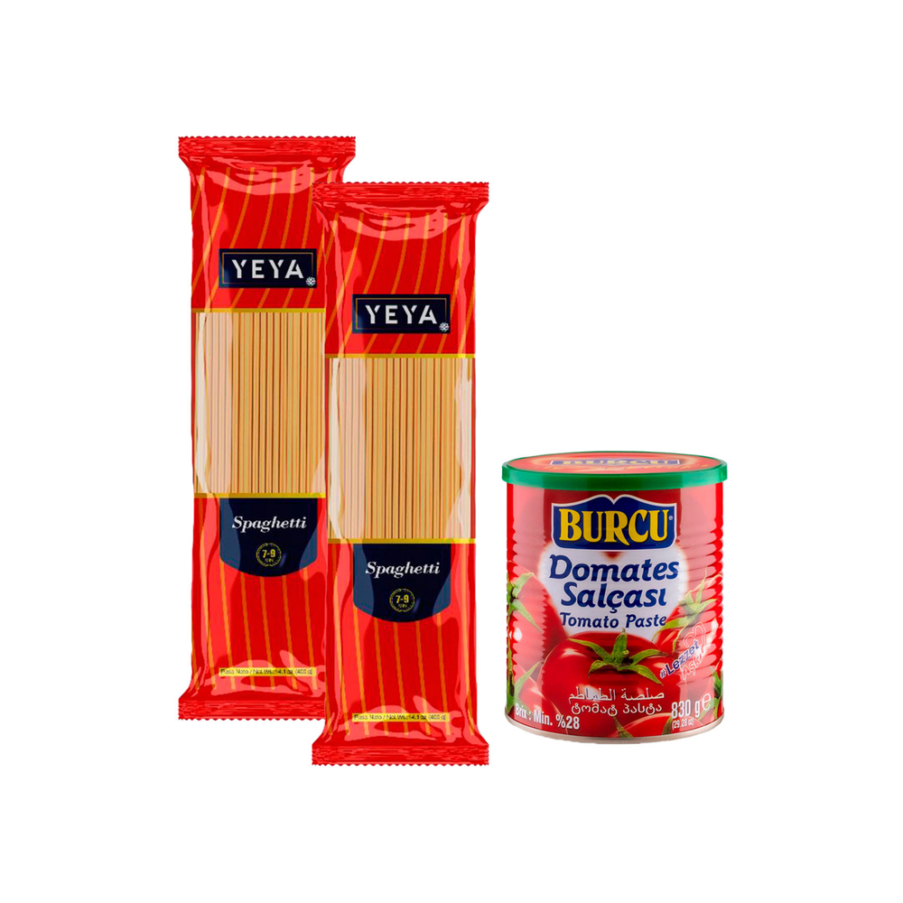 Espaguetis + Pasta de tomate