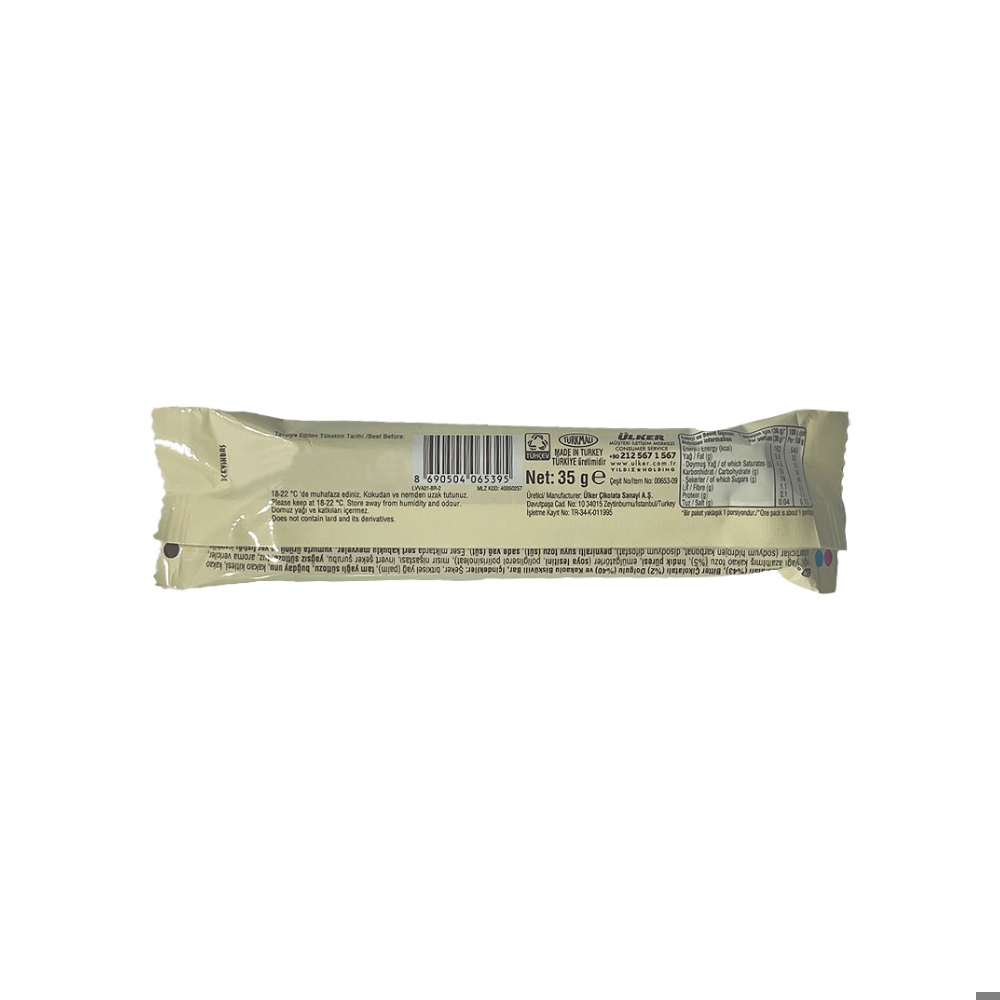 Barra de chocolate rellena de chocolate y cacao Ulker (35 g / 1. 23 oz)1