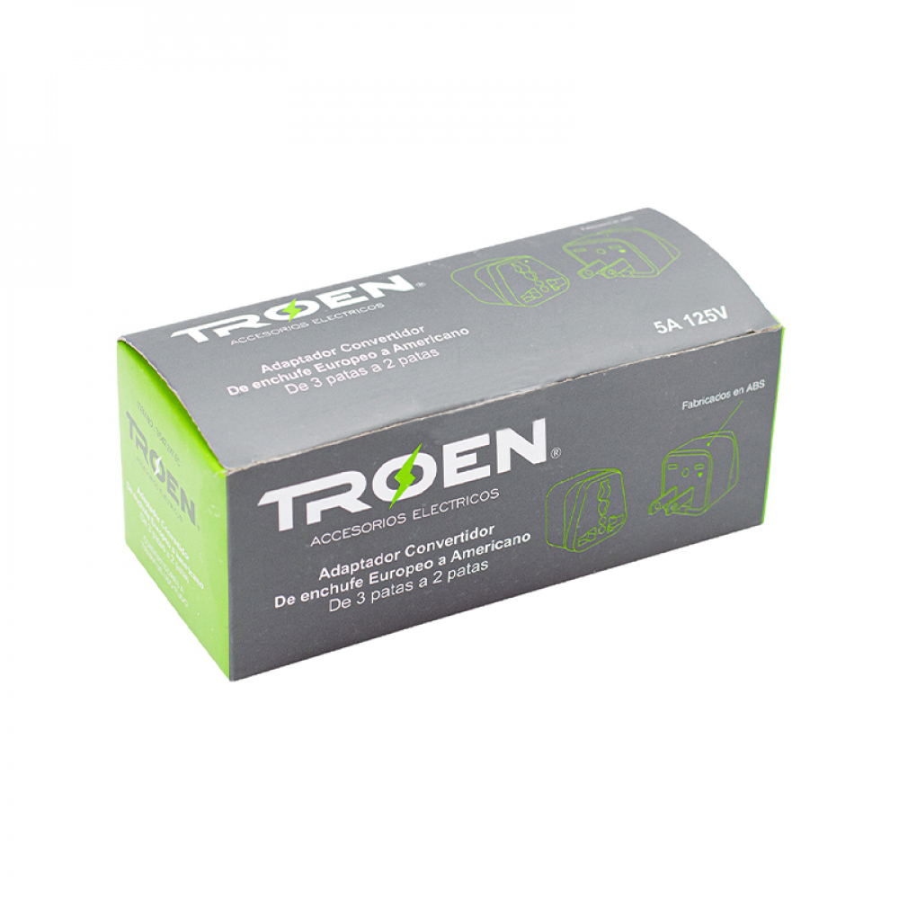 Adaptador de enchufe europeo a americano Troen2