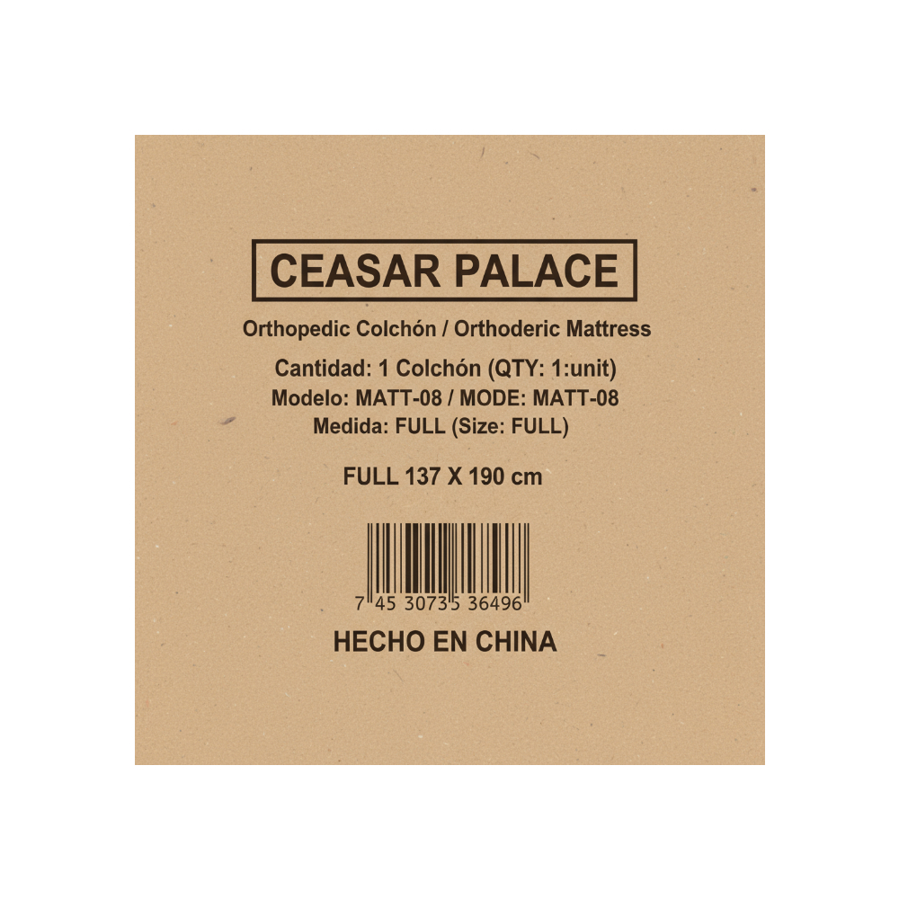Colchón ortopédico 137 x 190 cm Ceasar Palace3