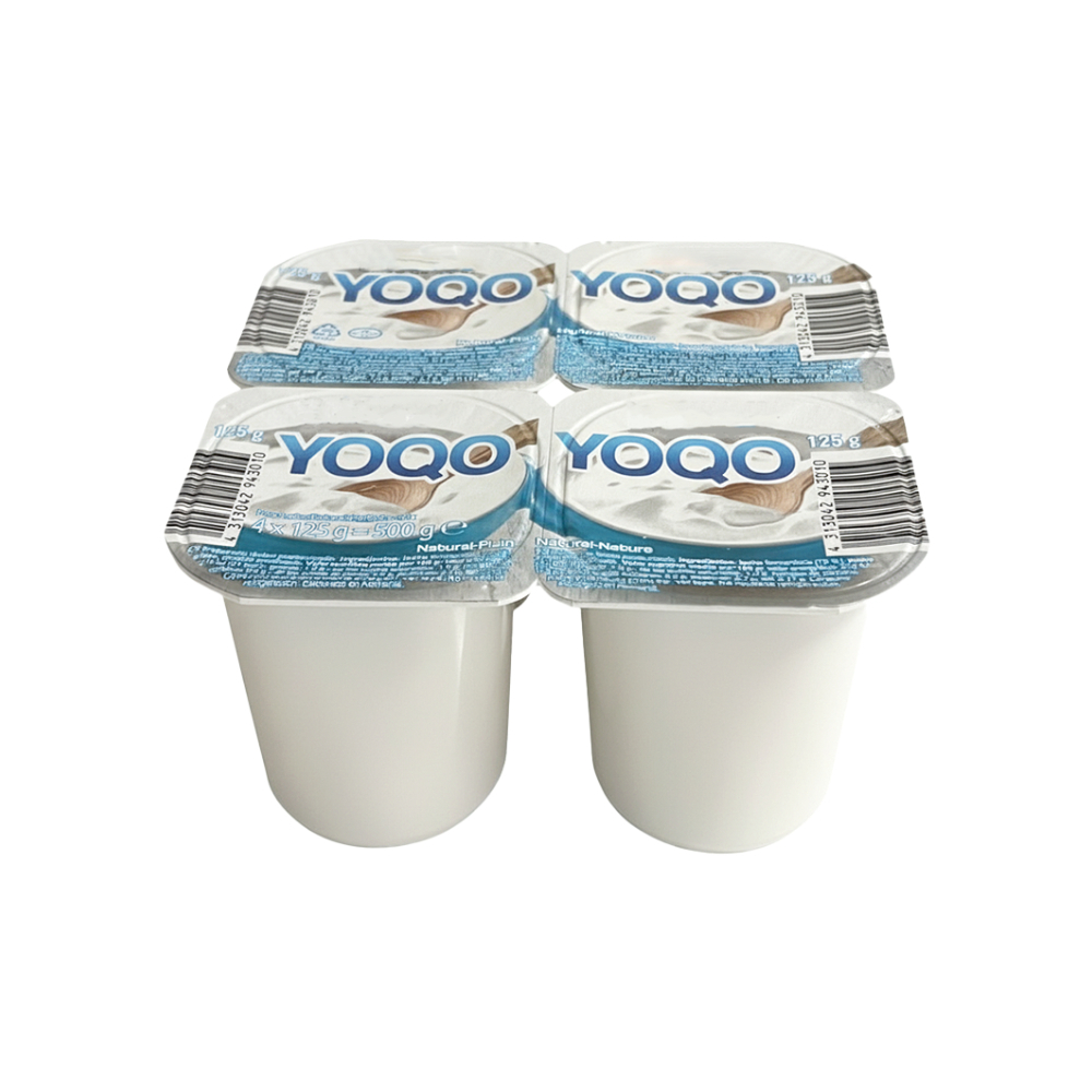 Yogurt sabor natural Yoqo (4 x 125 g / 4. 41 oz)1