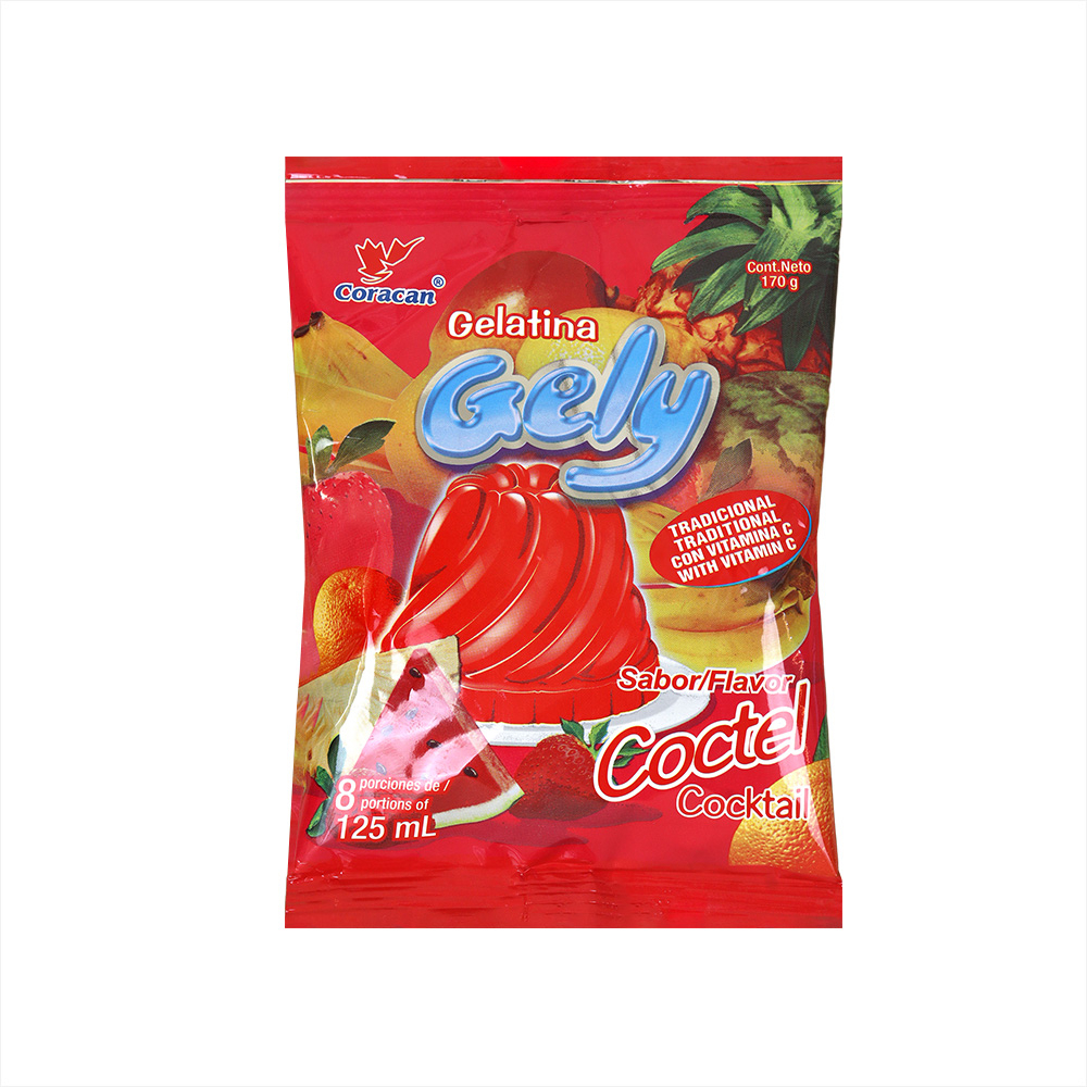 Gelatina sabor coctel Gely (170 g / 6 oz)