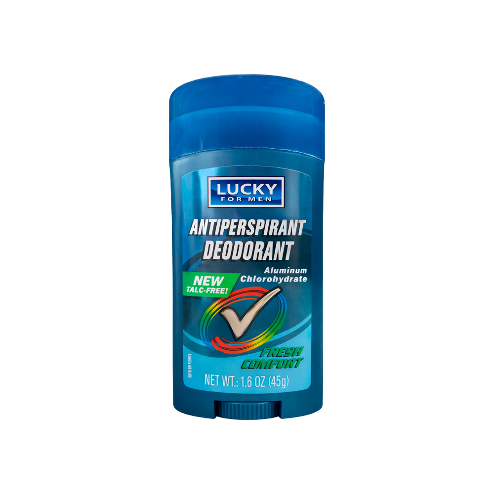Desodorante antitranspirante con clorhidrato de aluminio para hombres Lucky Fresh Comfort (45 g / 1. 6 oz)