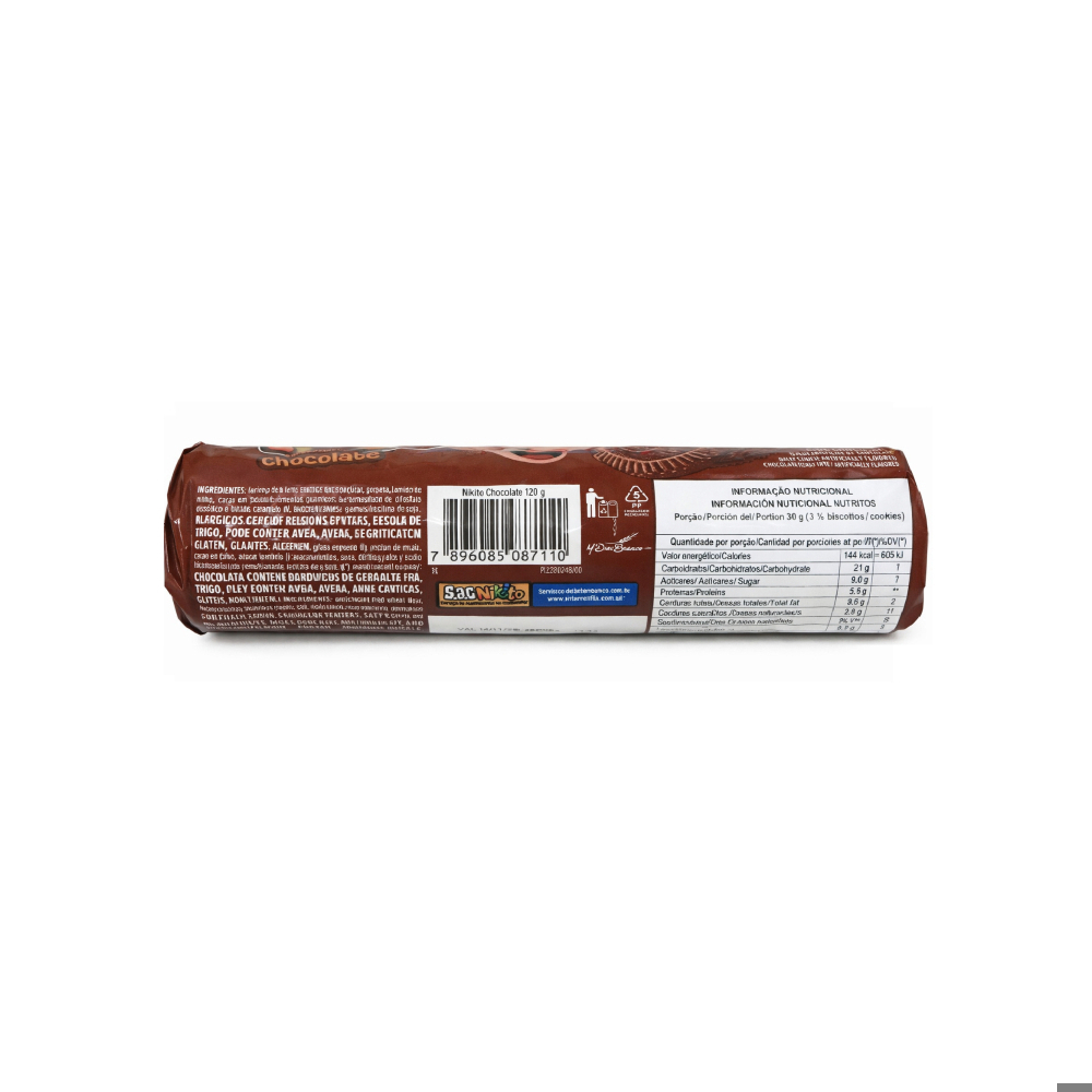 Galletas dulces con crema sabor chocolate Nikito (3 x 120 g / 4. 23 oz)1
