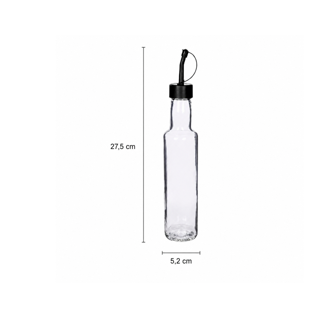 Aceitera/vinajera redonda cristal tapón antigoteo 250 ml Alessandro1