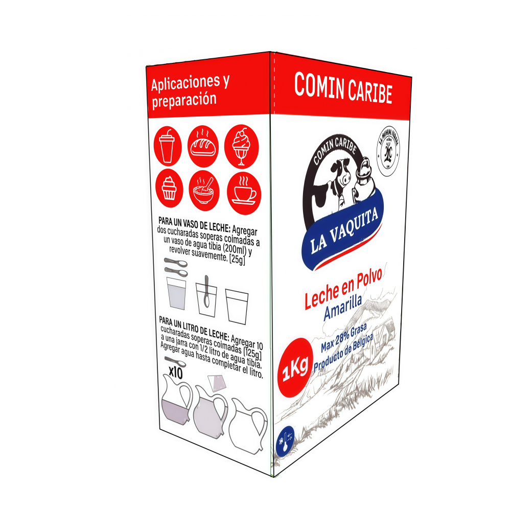 Leche en polvo amarilla La Vaquita (1 kg / 2. 2 lb)2