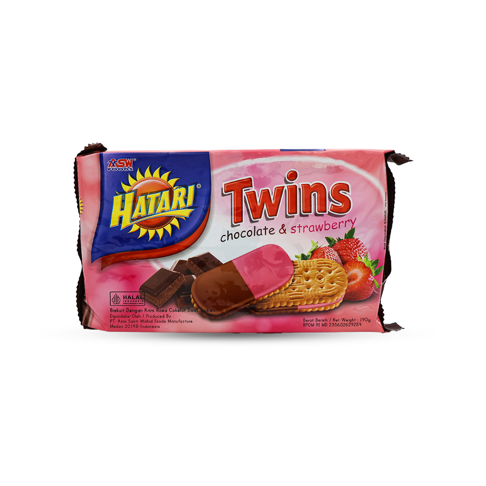 Galletas con crema sabor chocolate y fresa Hatari (190 g / 6. 70 oz)