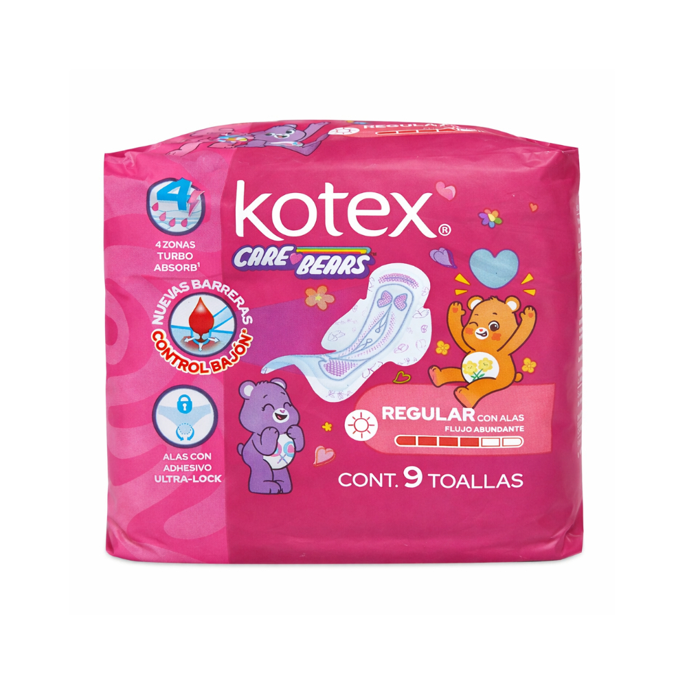 Almohadillas sanitarias -íntimas- Kotex (9 u)