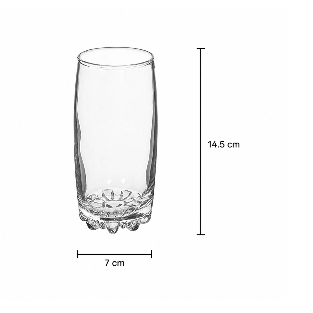 Juego de 6 vasos cristal agua Roma 280 ml Alessandro1