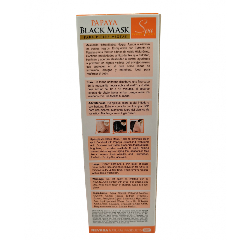 Aclarador facial -máscara- negra de papaya nnp (120 g / 4. 23 oz)1