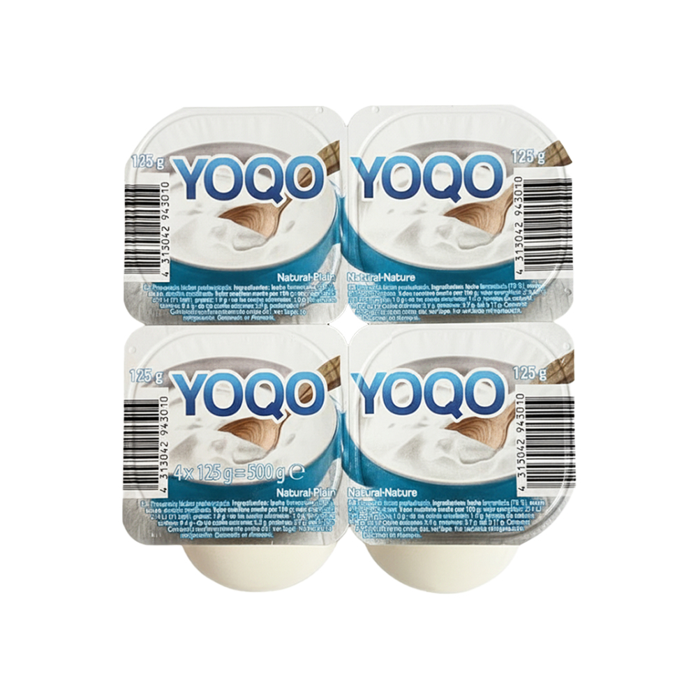 Yogurt sabor natural Yoqo (4 x 125 g / 4. 41 oz)