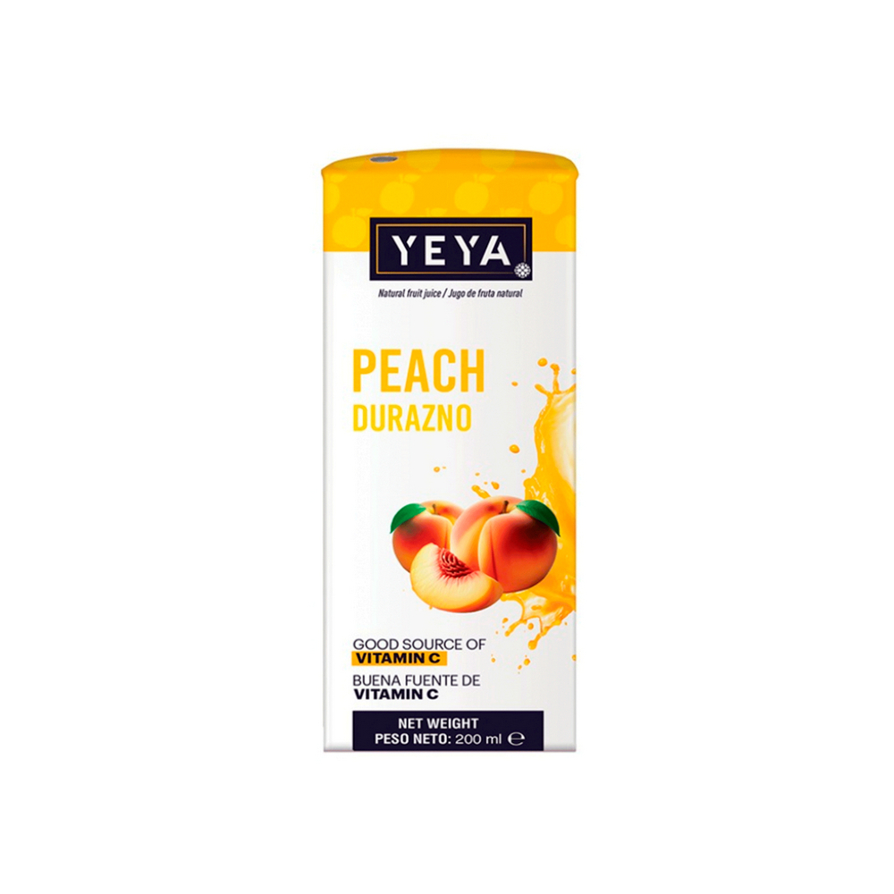 Bebida saborizada sabor durazno yeya (27 x 200 ml)1