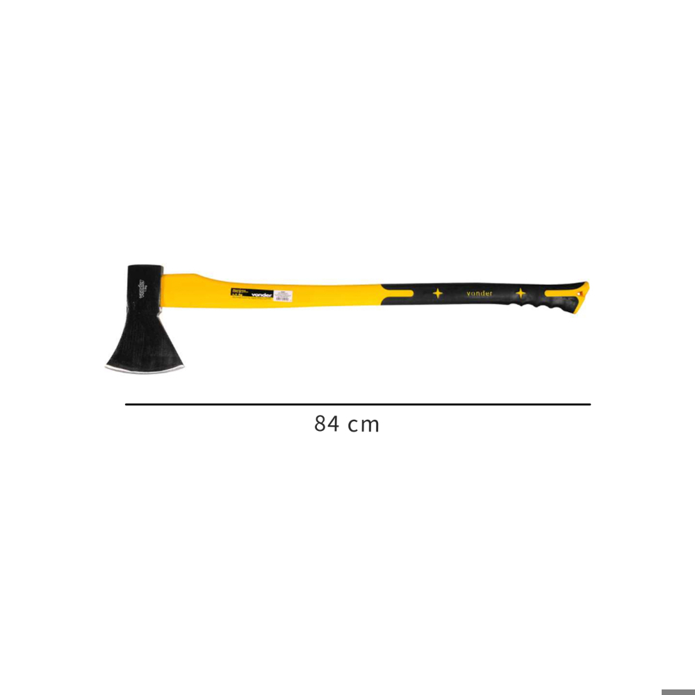 Hacha con cabo de fibra Vonder1