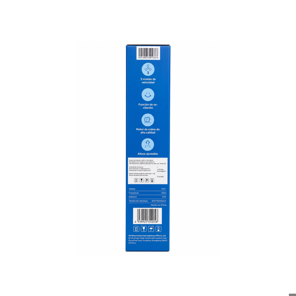 Ventilador de pedestal 16'' Midea FS40-21M3