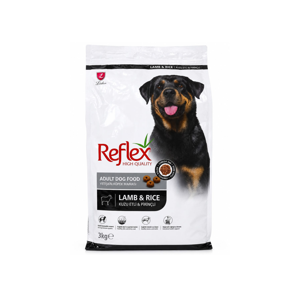 Alimento para perros adultos de cordero y arroz Reflex (3 kg / 6. 6 lb)