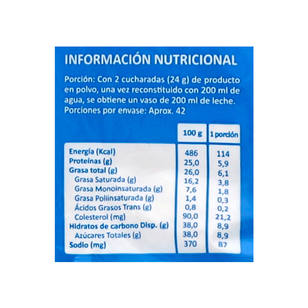 Leche entera en polvo Macro Food (2 x 1 kg / 2. 2 lb)1