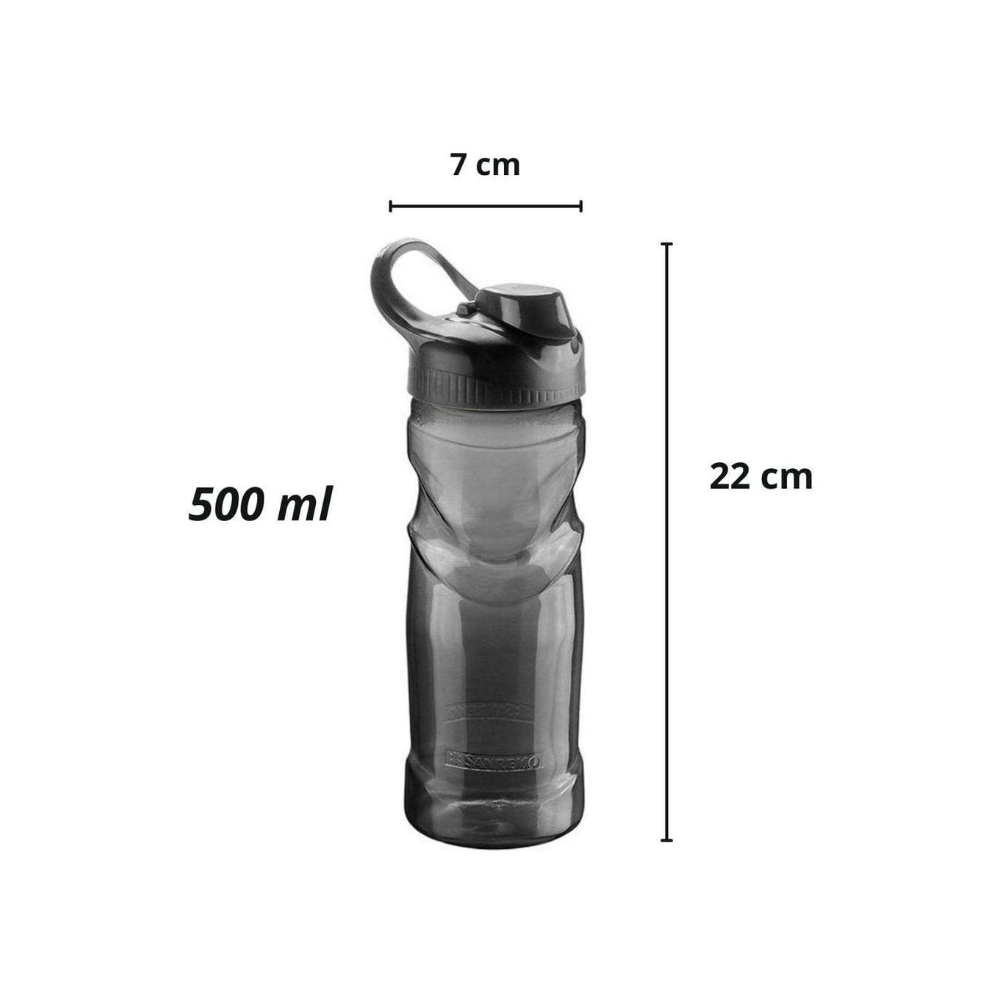 Botella deportiva plástica de 500 ml negro SR91/555 Sanremo2