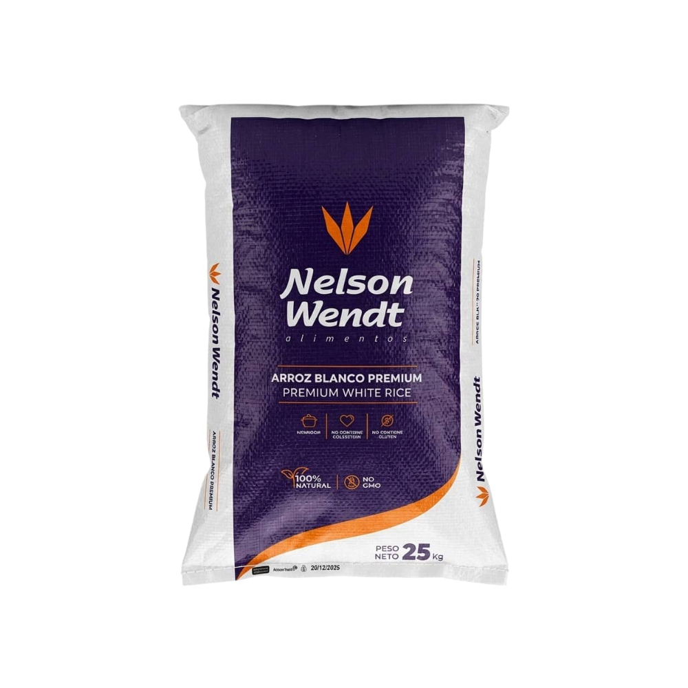 Arroz blanco premium Nelson Wendt (25 kg / 55. 12 lb)0