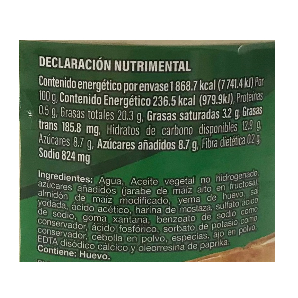 Aderezo de mayonesa Mega Suprema (790 g / 1. 74 lb)2