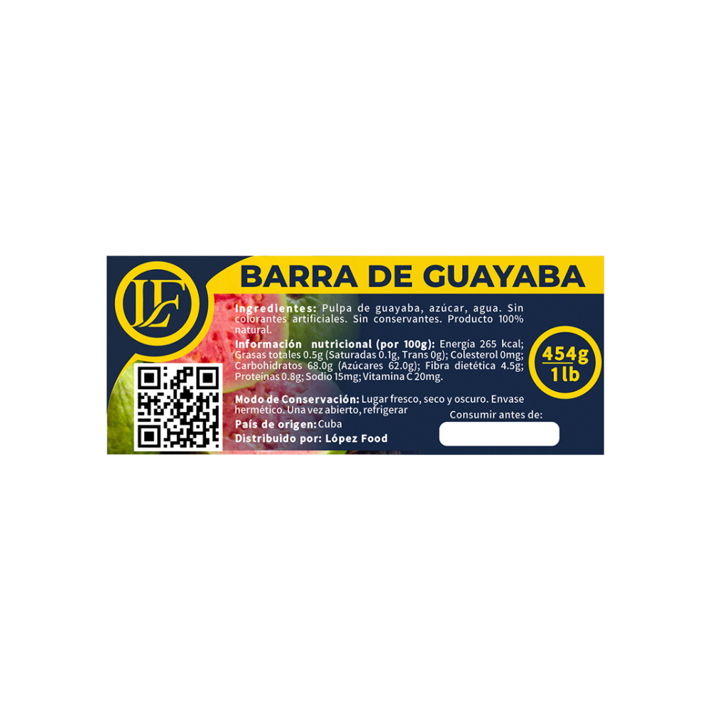 Barra de guayaba lf (454 g / 1 lb)2