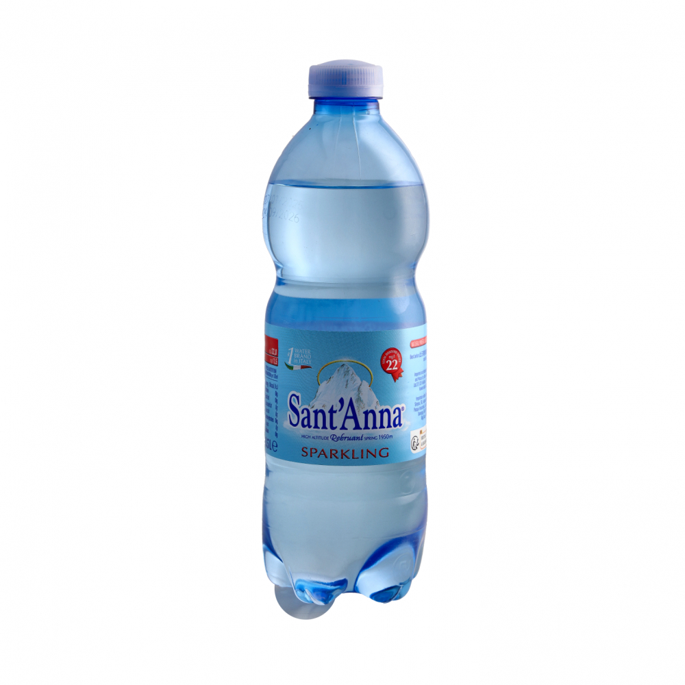 Agua mineral natural con gas Sant'Anna (500 ml)