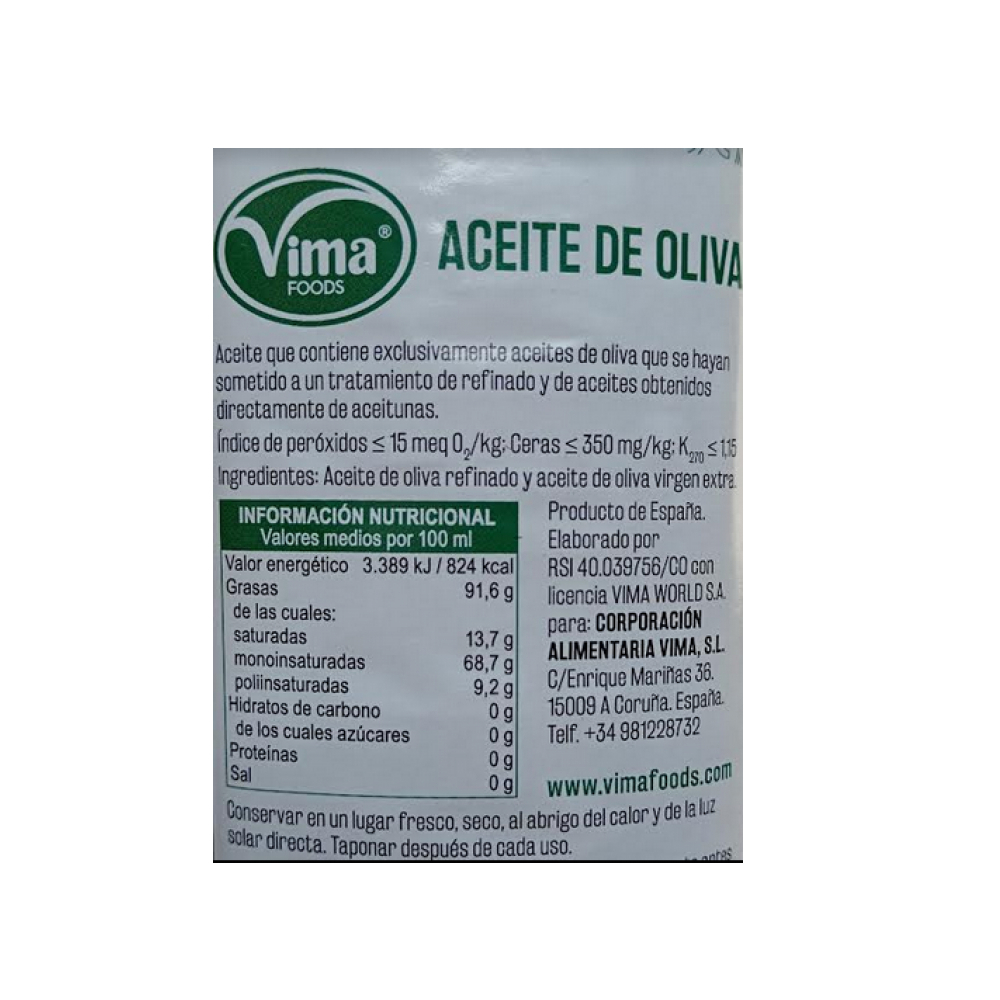 Aceite de oliva Vima Foods (1 l)3