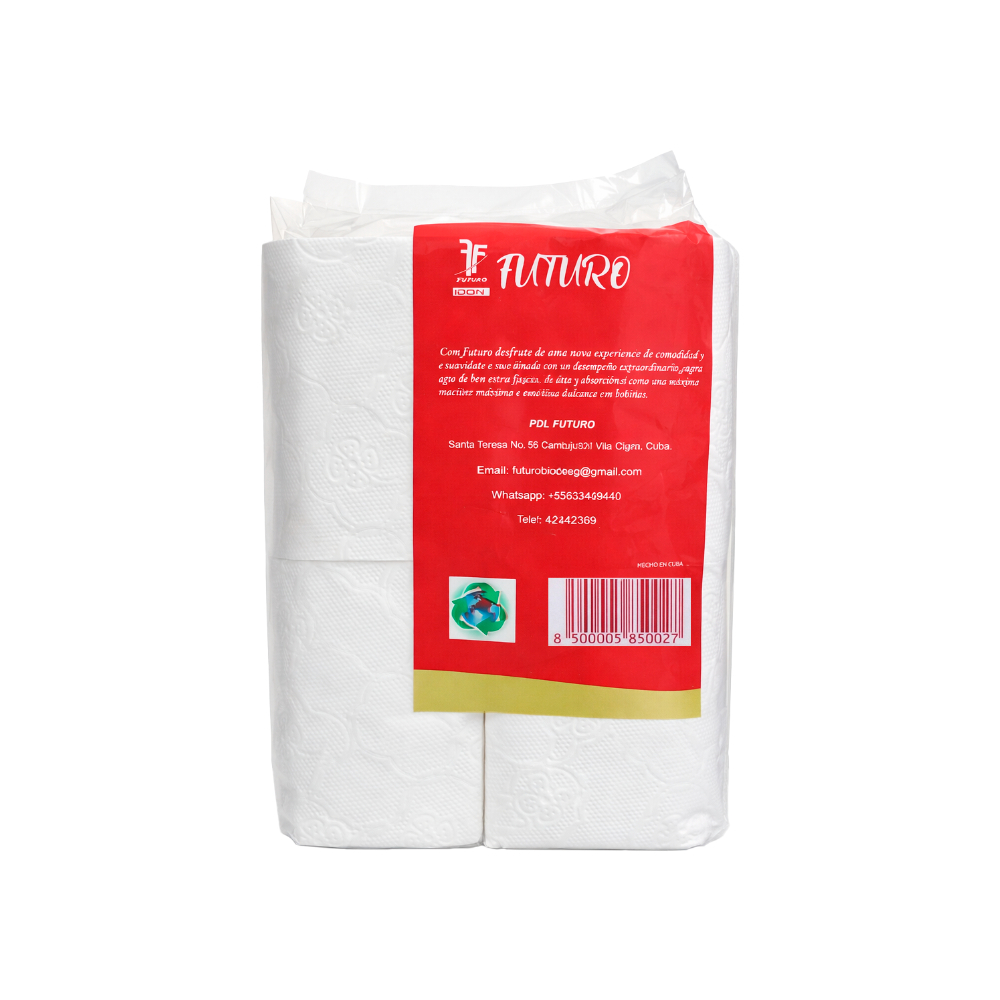 Papel higiénico hojas dobles Futuro (4 u)1