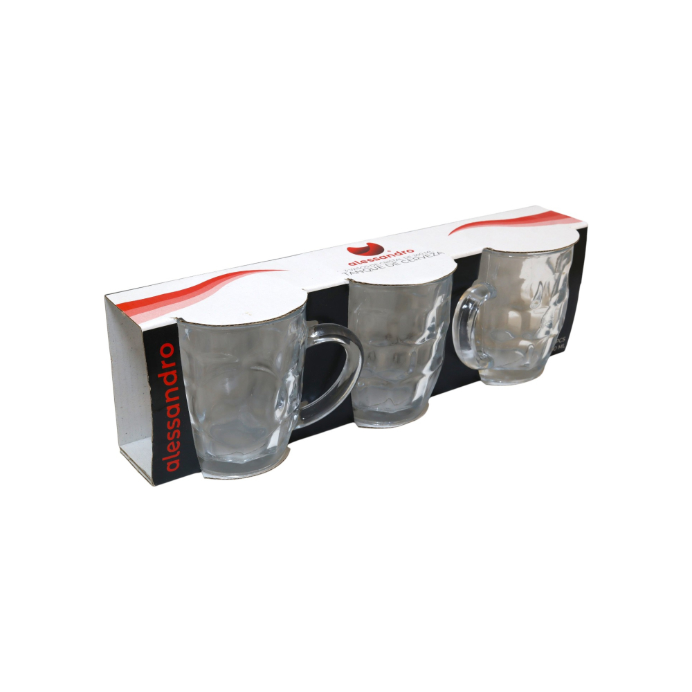 Juego de jarras de cristal para cerveza Alessandro (3 u)2