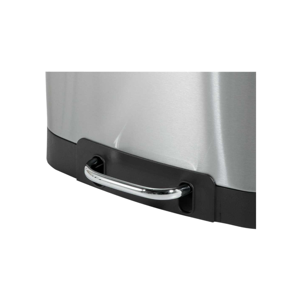 Cesto de basura - basurero rectangular de acero inoxidable color gris Vonder (12 l)2
