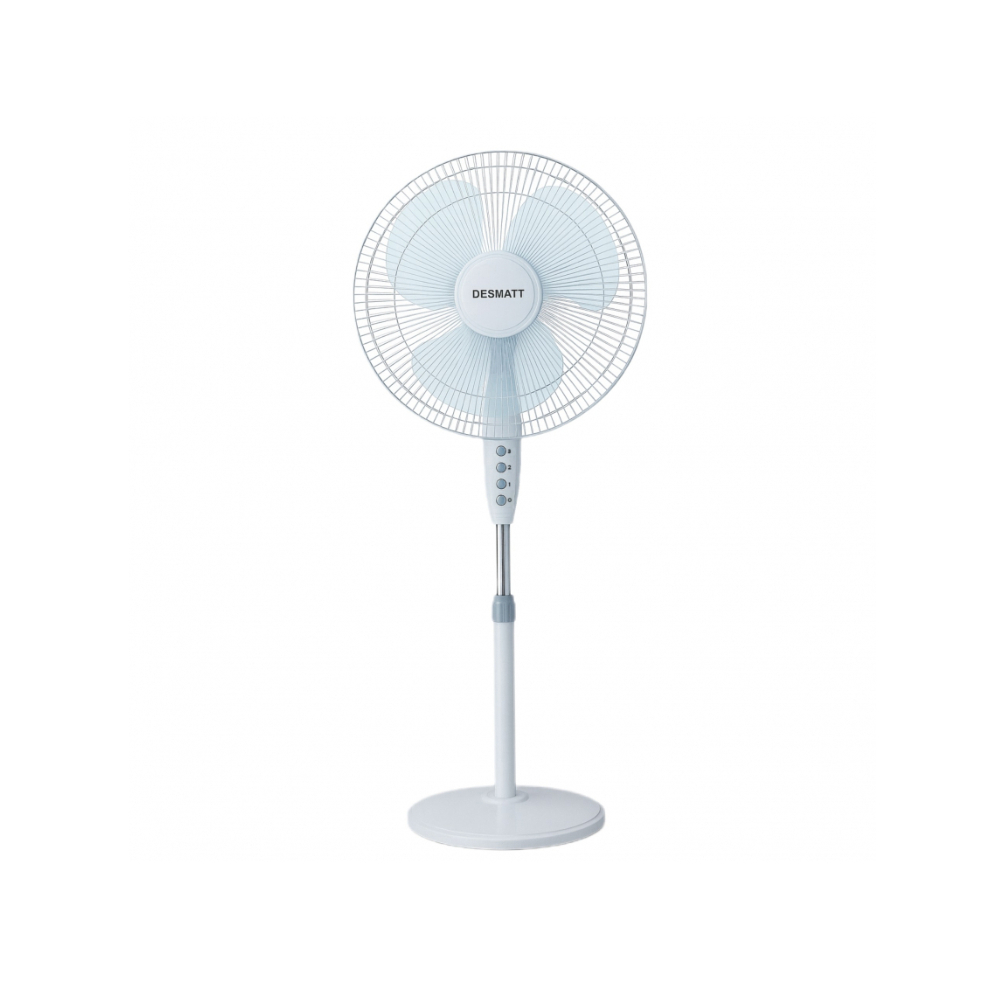 Ventilador de pedestal color blanco Desmatt sef-1614