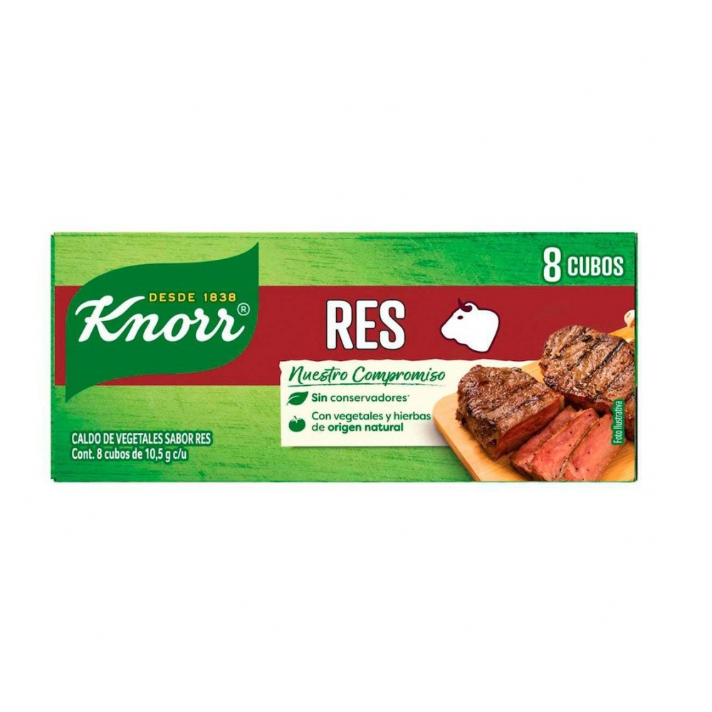 Caldo de vegetales sabor res en cubo Knorr (84 g / 2. 9 oz)