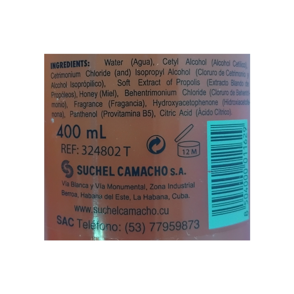 Acondicionador con miel de abejas y propóleos Natural Honey s&c (400 ml)3