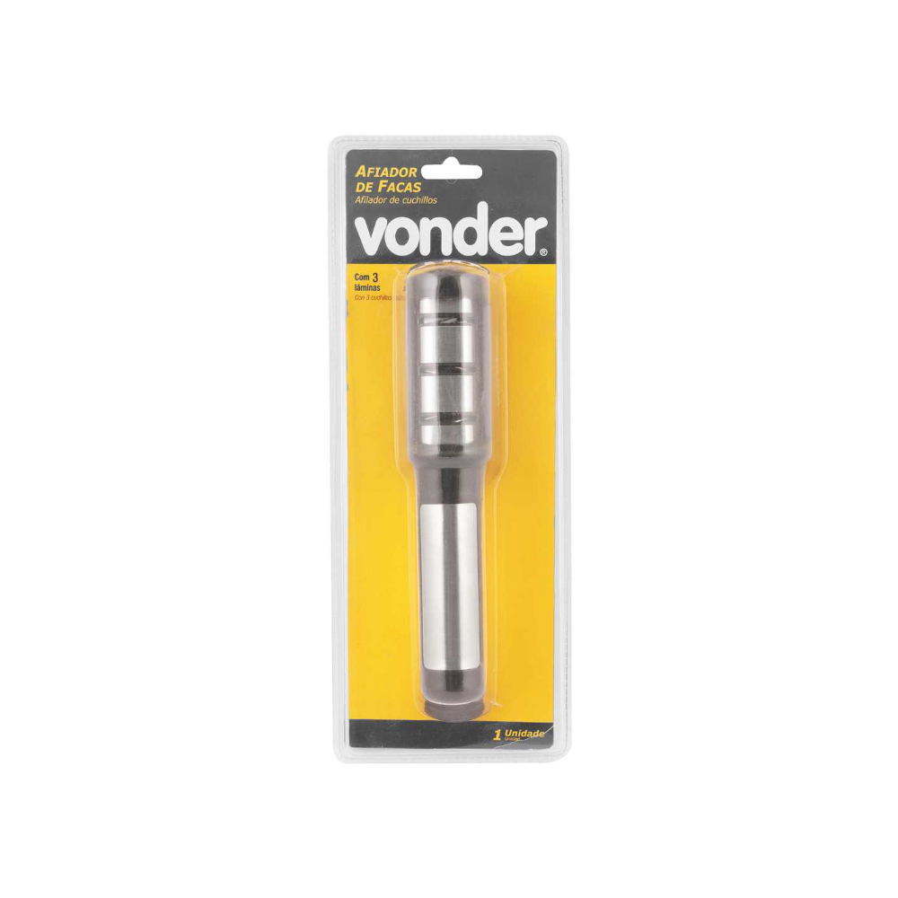 Afilador de cuchillos con 3 láminas Vonder