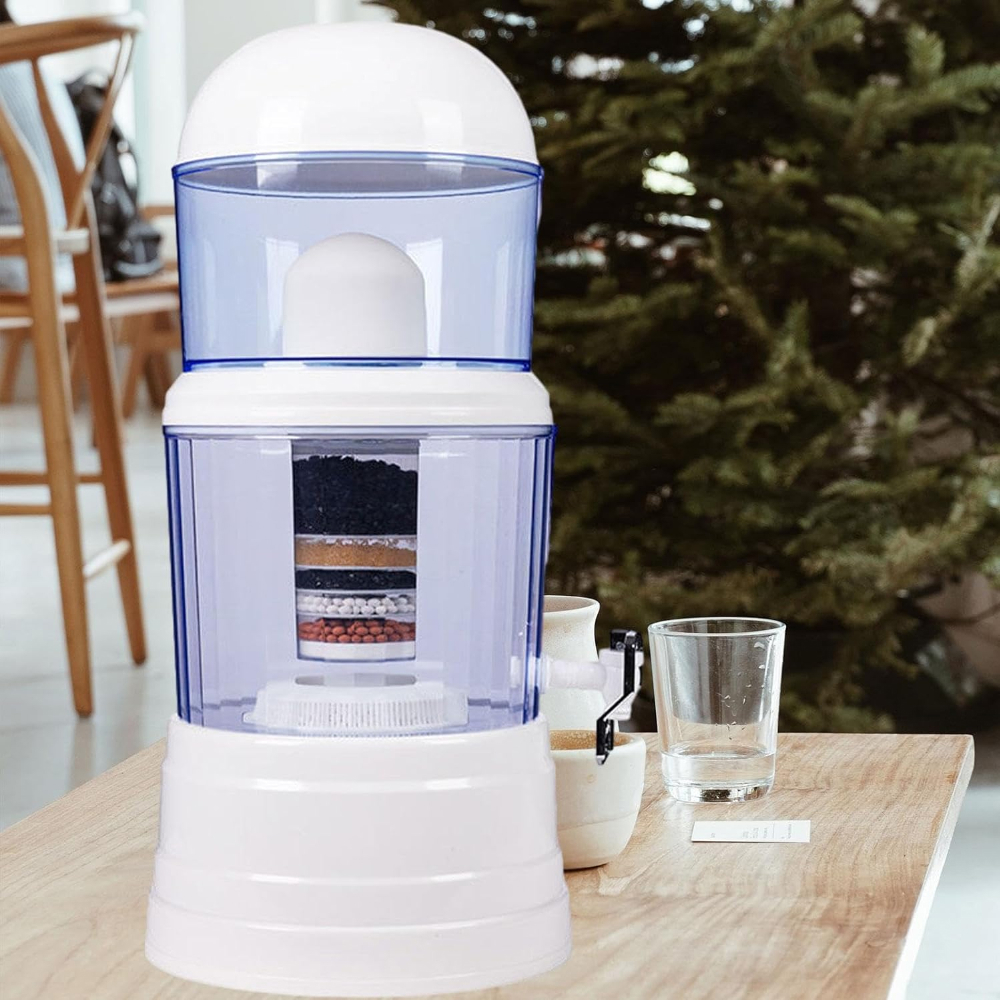 Purificador de agua por gravedad transparente de 16 l tato KL2083