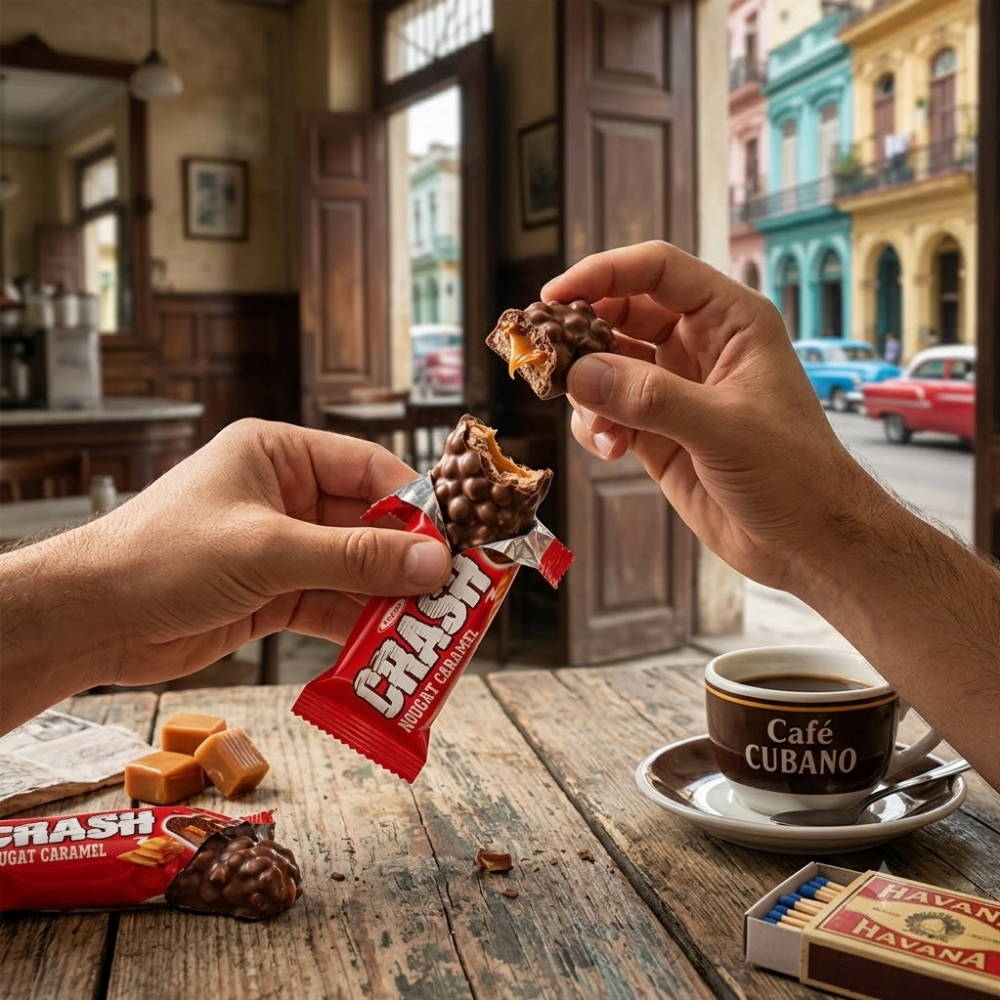 Barra de caramelo de maíz arroz crujiente y turrón recubierta de cacao Crash Tayas (40 g / 1. 41 oz)3