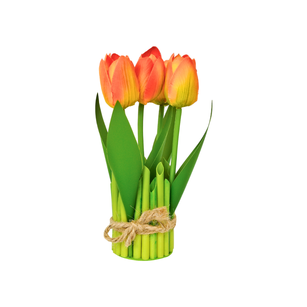 Adorno de maceta con tulipanes Amflix5