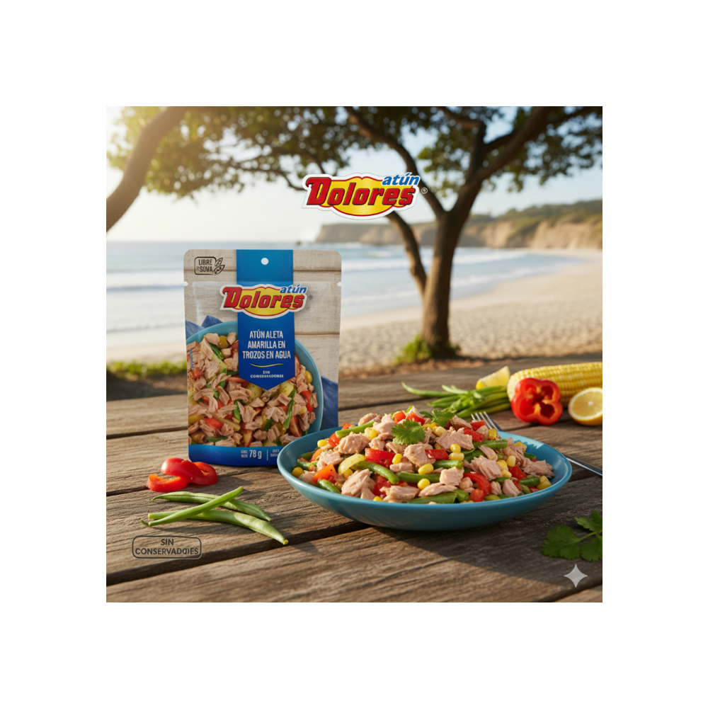 Atún aleta amarilla en trozos en agua Dolores (2 x 78 g / 2. 75 oz)4