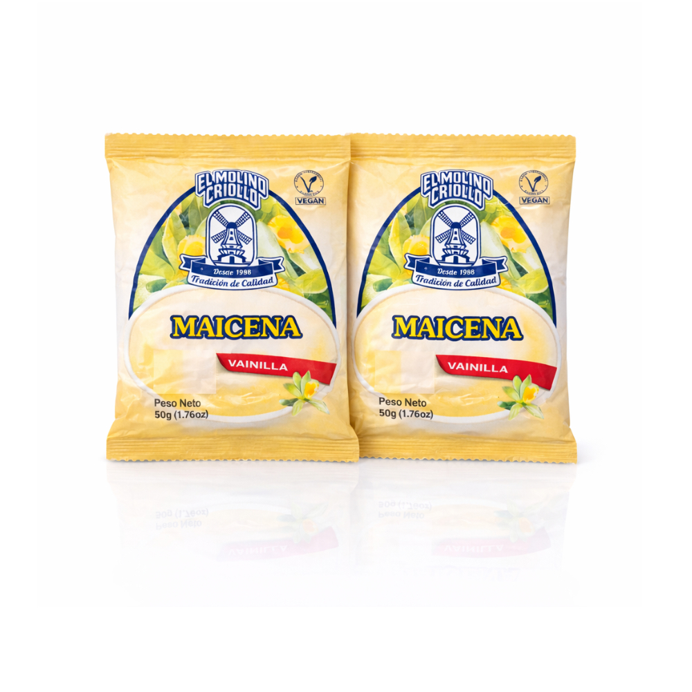 Maicena sabor vainilla El molino Criollo (2 x 50 g / 1. 76 oz)