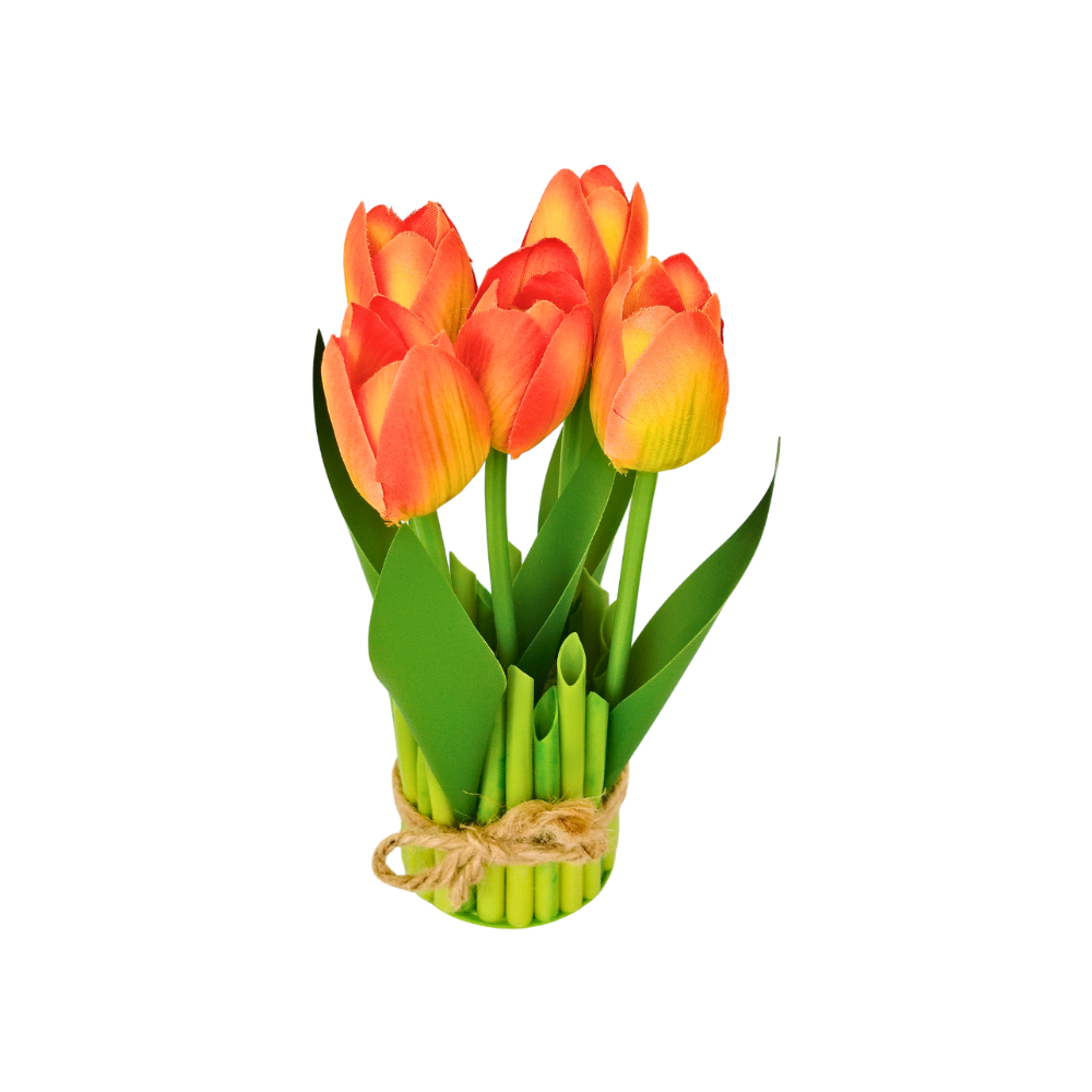 Adorno de maceta con tulipanes Amflix4