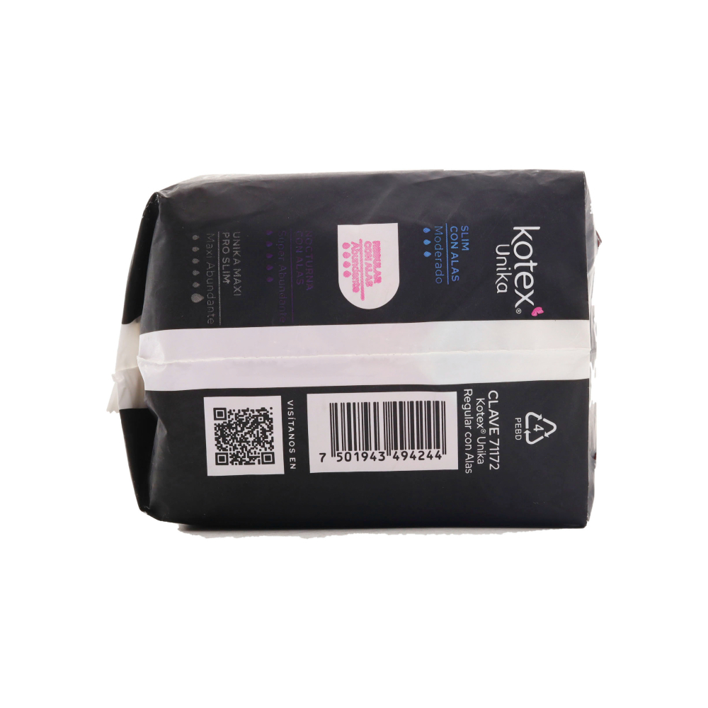 Almohadillas sanitarias regular con alas Kotex Unika (8 u)4