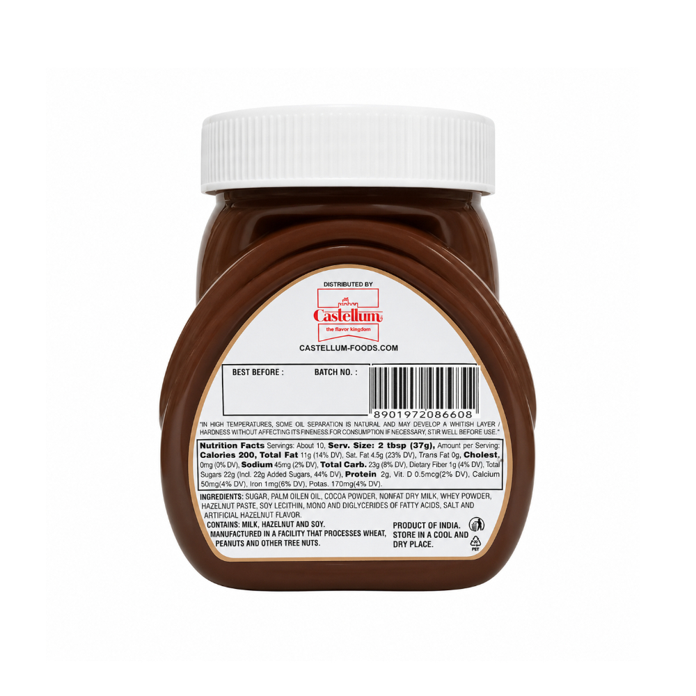 Crema de avellanas con cacao - tipo nutella - Nuty Cream Castellum (150 g / 5. 3 oz)1