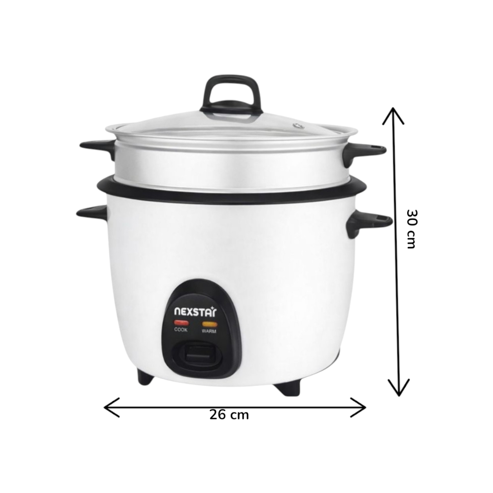 Olla arrocera de 1. 8 l color blanco Nexstar nx-RC187002
