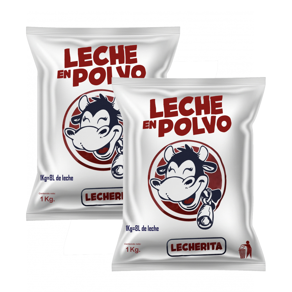 Leche en polvo Lecherita (2 x 1 kg / 2. 2 lb)