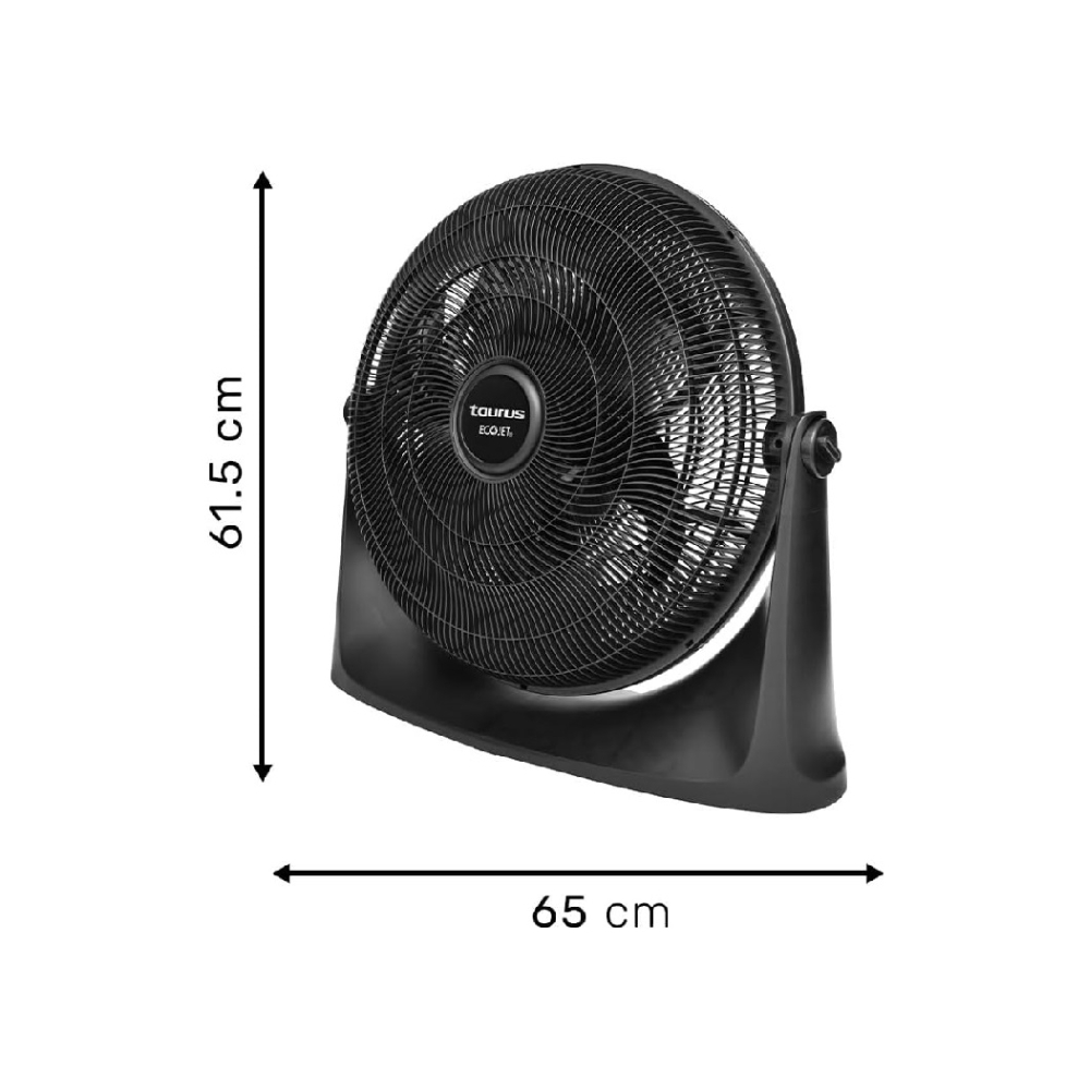 Ventilador circulador de piso de 20 pulgadas color negro Taurus Rush1