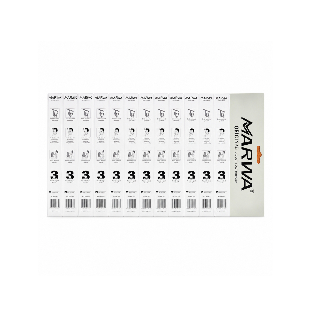 Cepillos de dientes adulto con cerdas medias Marwa (12 u)1